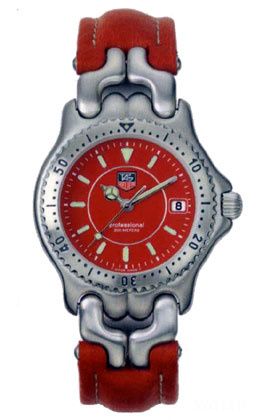 TAG Heuer S/EL Quartz 33 Stainless Steel / Red / Strap